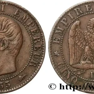 Affaire À Saisir Cinq centimes Napoléon III, tête nue 1855 Lyon F.116/22 fmd_589483 Modernes