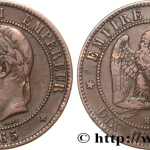 Dix Centimes Napoléon tête laurée 1865 Strasbourg F.134/17 fmd_587252 Modernes Nouvelle Collection