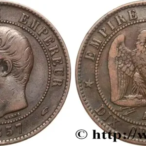 Dix centimes Napoléon III, tête nue 1857 Paris F.133/41 fmd_587234 Modernes Commander Vite