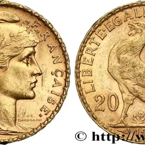 20 francs or Coq, Liberté Égalité Fraternité 1907 Paris F.535/1 fmd_624370 Modernes Achetez Aujourd’hui