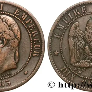Dix centimes Napoléon III, tête laurée 1863 Paris F.134/10 fmd_591007 Modernes Nouveauté