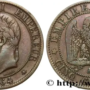 Prix Promo Cinq centimes Napoléon III, tête laurée 1864 Paris F.117/13 fmd_584415 Modernes