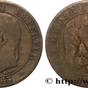 Cinq centimes Napoléon III, tête laurée 1865 Paris F.117/16 fmd_591113 Modernes Usine Directe
