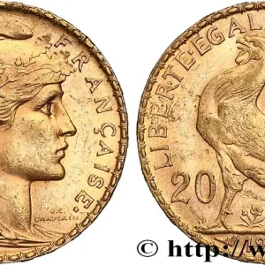 Prix Réduit 20 francs or Coq, Dieu protège la France 1904 Paris F.534/9 fmd_620720 Modernes