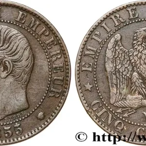 Cinq centimes Napoléon III, tête nue 1855 Marseille F.116/27 fmd_583358 Modernes Promotion Saisonnière