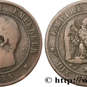 Dix centimes Napoléon III, tête nue, différent levrette 1855 Marseille F.133/30 fmd_586850 Modernes Seulement Aujourd’hui