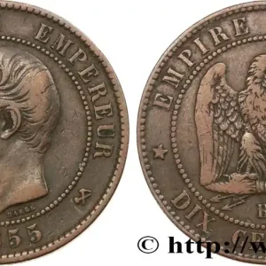 Exclusif Dix centimes Napoléon III, tête nue 1855 Rouen F.133/21 fmd_587801 Modernes
